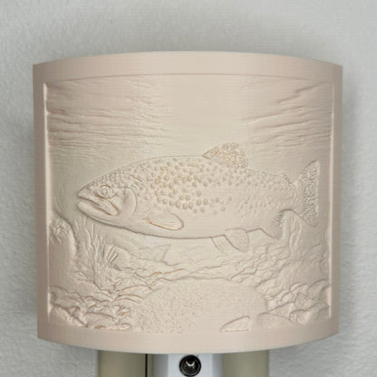 Trout Night Light – Fish Scene for Rustic Cabin or Lake House Décor