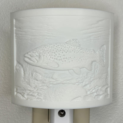 Trout Night Light – Fish Scene for Rustic Cabin or Lake House Décor