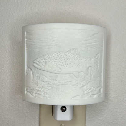 Trout Night Light – Fish Scene for Rustic Cabin or Lake House Décor
