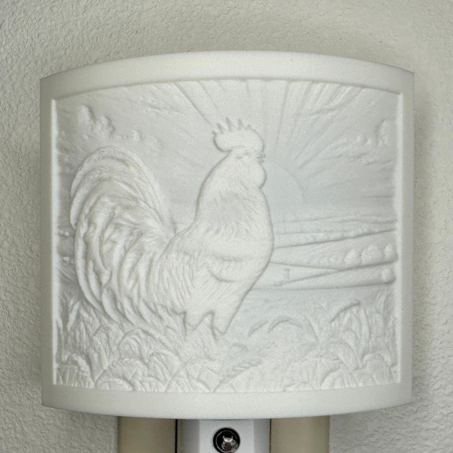 Rise and Shine Rooster Night Light – Farmhouse Decor, Rustic Country Charm