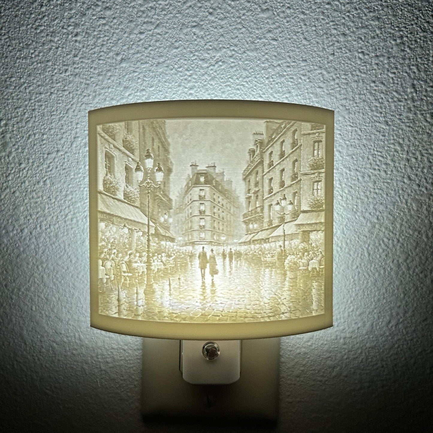 Paris Street Scene Night Light –Romantic Cityscape
