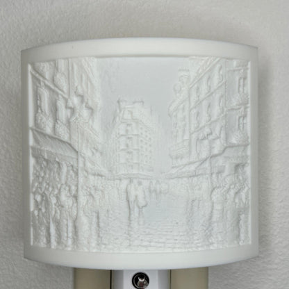 Paris Street Scene Night Light –Romantic Cityscape