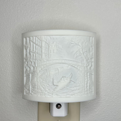Venetian Gondola Scene Night Light – Romantic Canal Scene