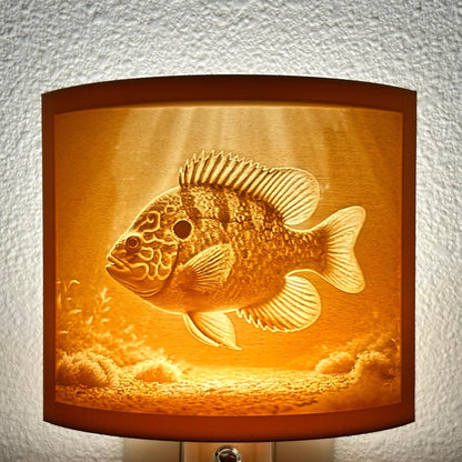 Sunfish Night Light – Fishing Decor, Underwater Scene