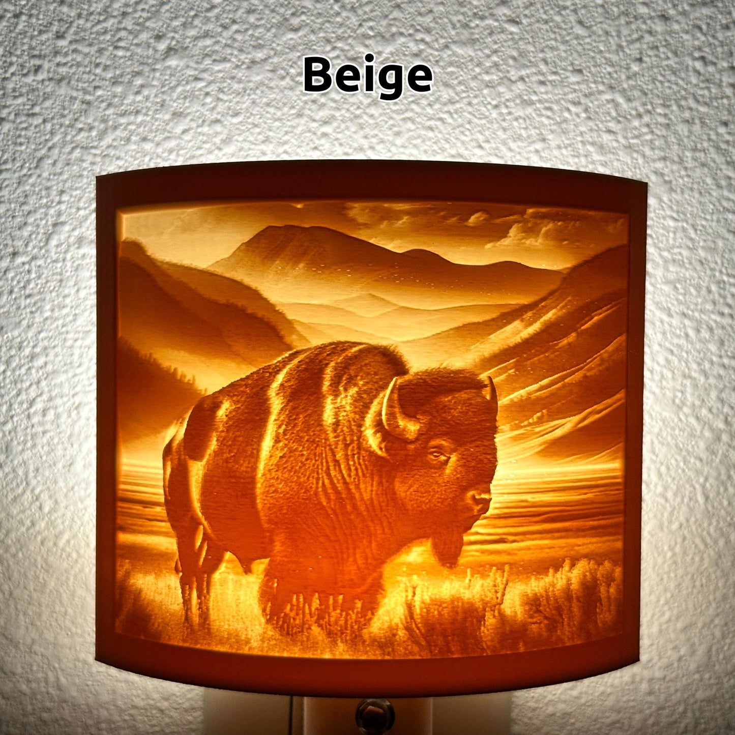 Bison Night Light – Cabin, Lodge, or Rustic Western Decor