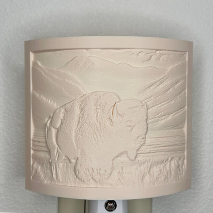 Bison Night Light – Cabin, Lodge, or Rustic Western Decor