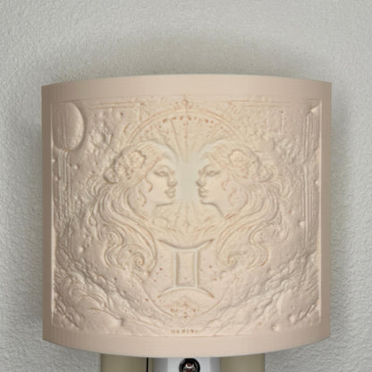 Gemini Zodiac Night Light – Light with Twin Design for Astrology Lovers and Celestial Decor