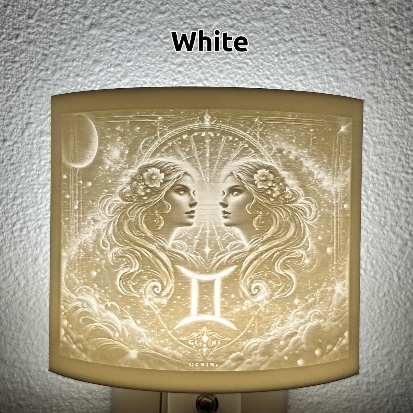 Gemini Zodiac Night Light – Light with Twin Design for Astrology Lovers and Celestial Decor