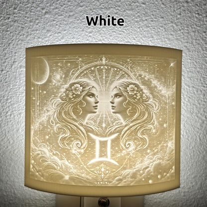 Gemini Zodiac Night Light – Light with Twin Design for Astrology Lovers and Celestial Decor
