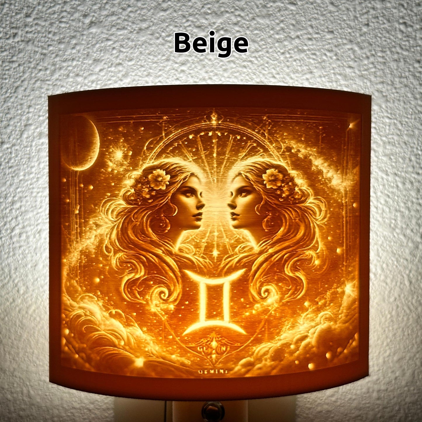 Gemini Zodiac Night Light – Light with Twin Design for Astrology Lovers and Celestial Decor