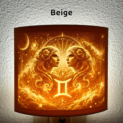 Gemini Zodiac Night Light – Light with Twin Design for Astrology Lovers and Celestial Decor