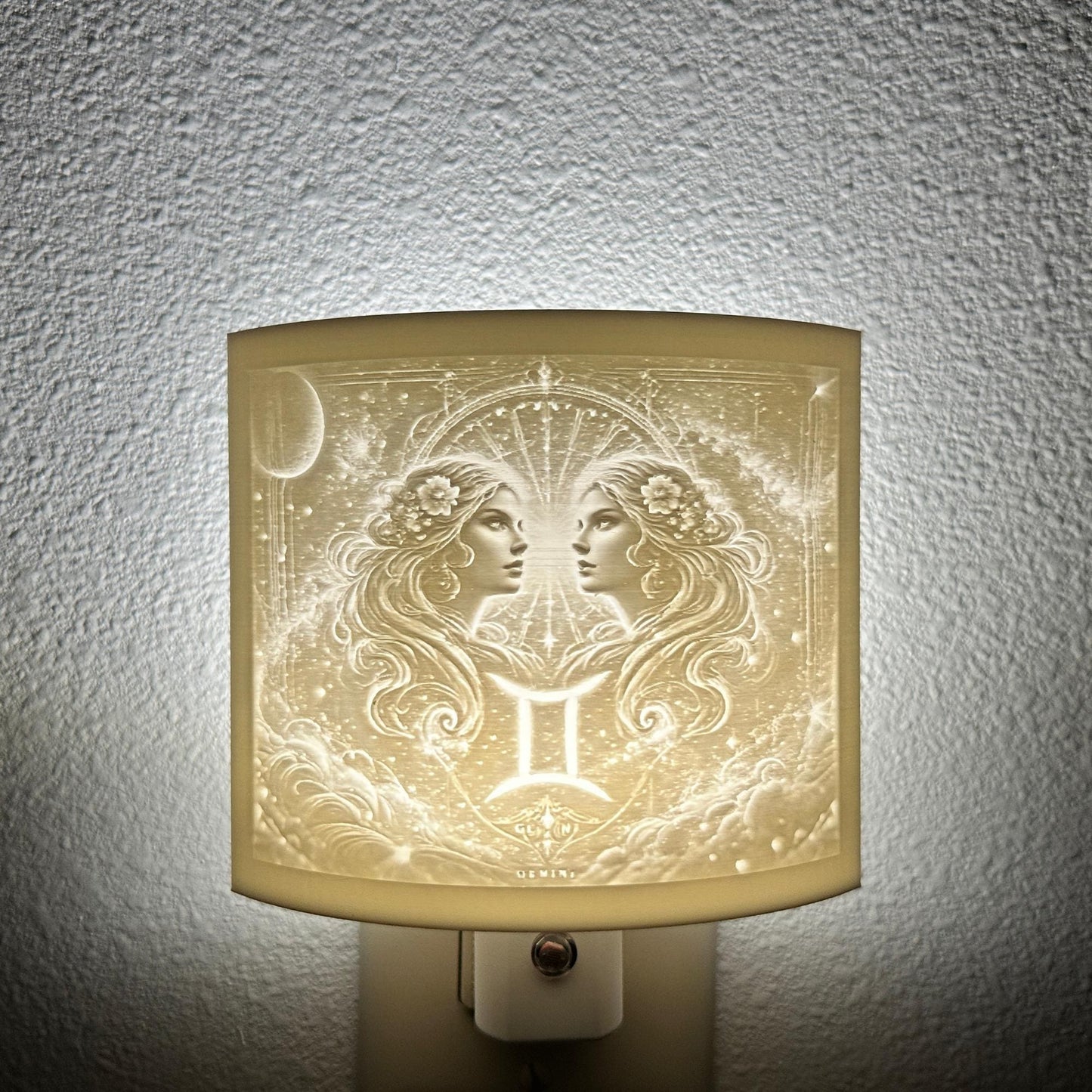 Gemini Zodiac Night Light – Light with Twin Design for Astrology Lovers and Celestial Decor