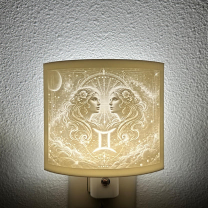 Gemini Zodiac Night Light – Light with Twin Design for Astrology Lovers and Celestial Decor