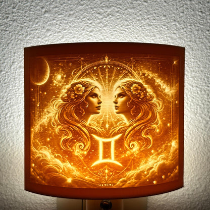 Gemini Zodiac Night Light – Light with Twin Design for Astrology Lovers and Celestial Decor