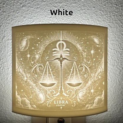 Libra Zodiac Night Light – Light with Scales Design for Astrology Lovers and Celestial Decor