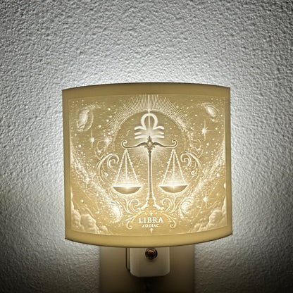 Libra Zodiac Night Light – Light with Scales Design for Astrology Lovers and Celestial Decor
