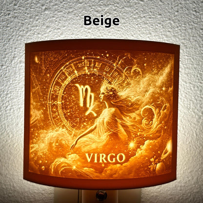 Virgo Zodiac Night Light – Light with Goddess Design for Astrology Lovers and Celestial Decor