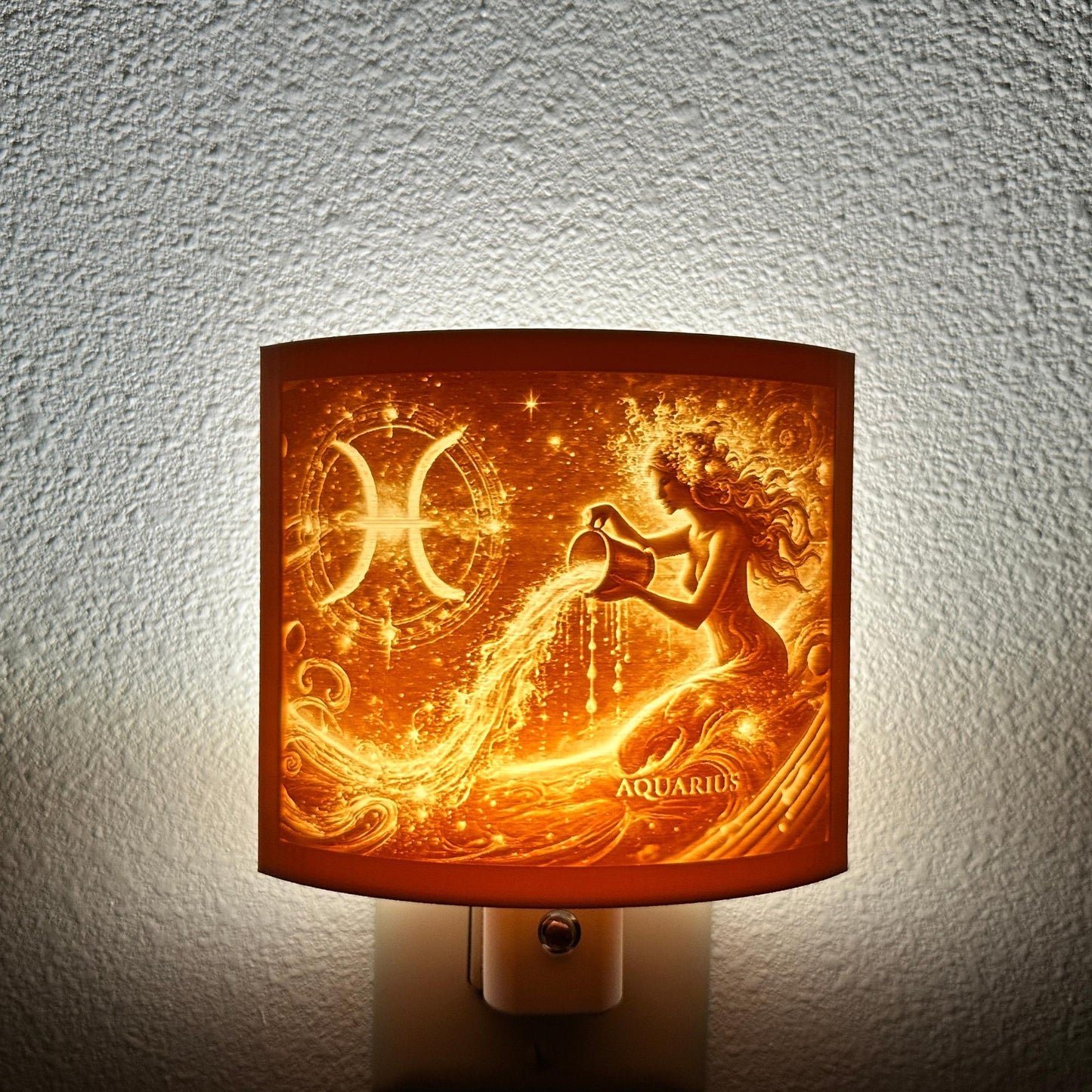 Aquarius Zodiac Night Light – Water Bearer Design for Astrology Lovers and Celestial Decor