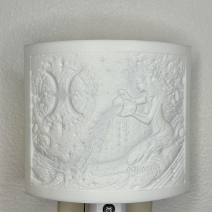 Aquarius Zodiac Night Light – Water Bearer Design for Astrology Lovers and Celestial Decor