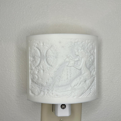Aquarius Zodiac Night Light – Water Bearer Design for Astrology Lovers and Celestial Decor