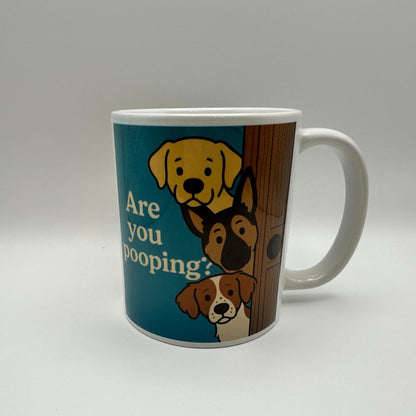 Are You Pooping? Funny Dog Mug – A Must-Have for Dog Lovers with a Sense of Humor!