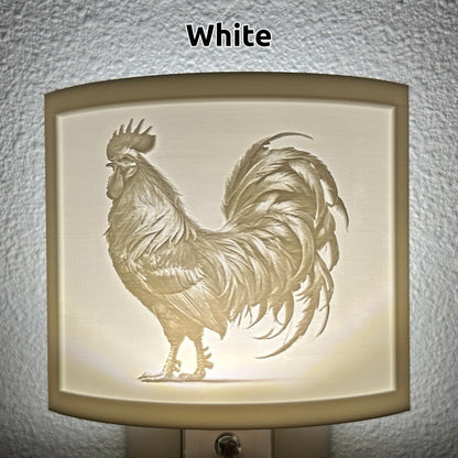 Rooster Night Light – Farmhouse Decor, Rustic Country Charm
