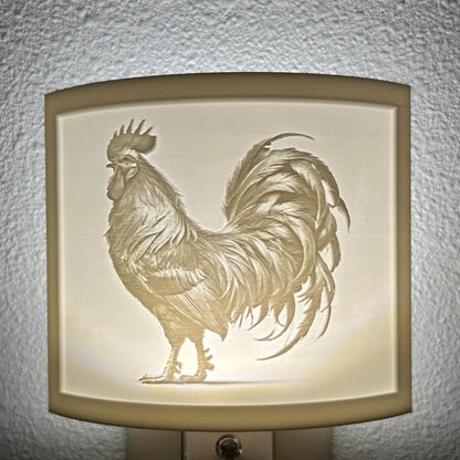 Rooster Night Light – Farmhouse Decor, Rustic Country Charm
