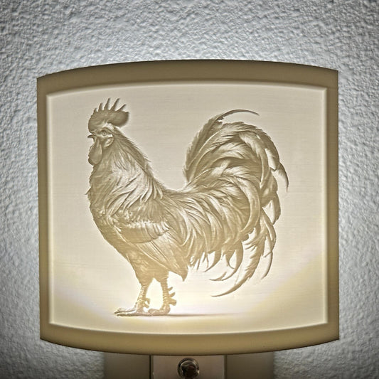 Rooster Night Light – Farmhouse Decor, Rustic Country Charm