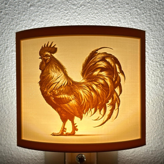 Rooster Night Light – Farmhouse Decor, Rustic Country Charm