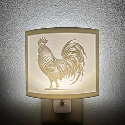 Rooster Night Light – Farmhouse Decor, Rustic Country Charm