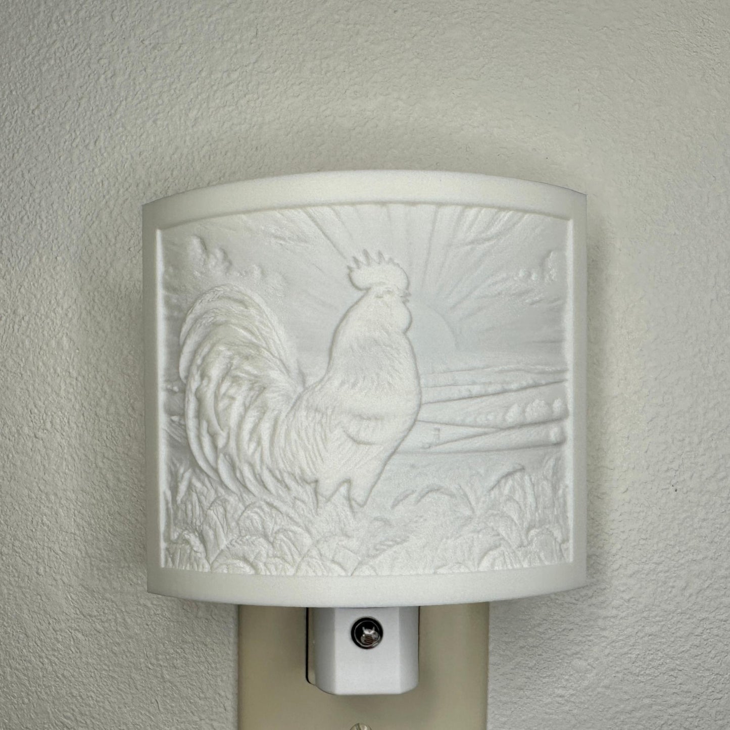 Rise and Shine Rooster Night Light – Farmhouse Decor, Rustic Country Charm