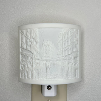 Paris Street Scene Night Light –Romantic Cityscape