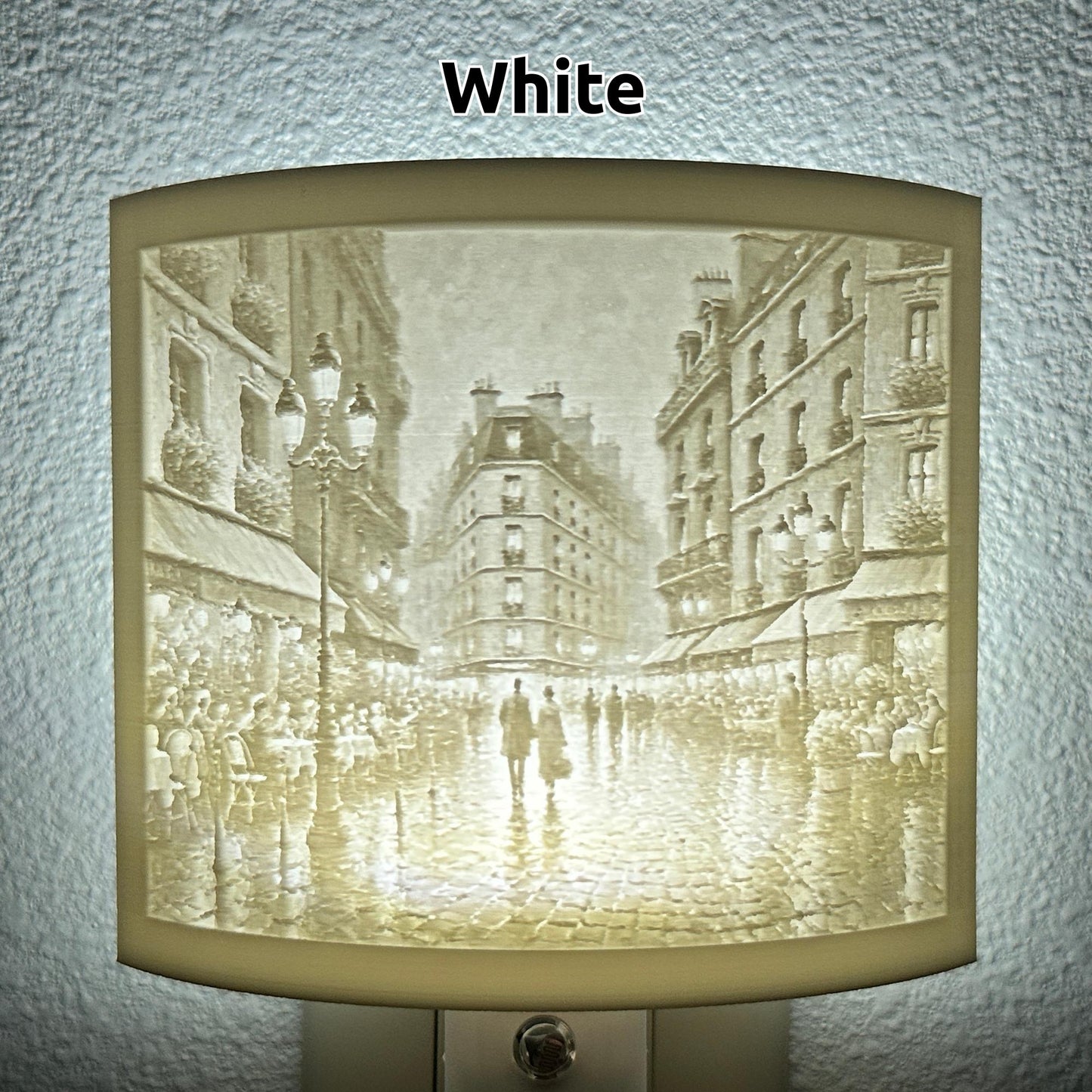 Paris Street Scene Night Light –Romantic Cityscape