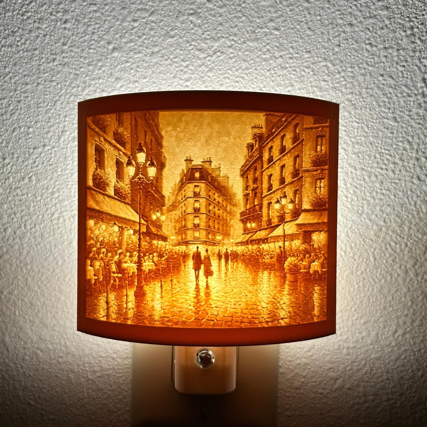Paris Street Scene Night Light –Romantic Cityscape
