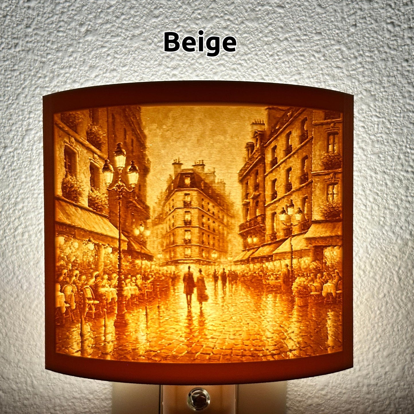 Paris Street Scene Night Light –Romantic Cityscape