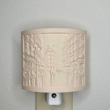 Paris Street Scene Night Light –Romantic Cityscape