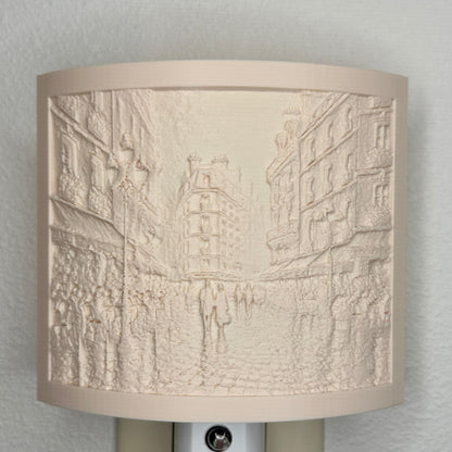 Paris Street Scene Night Light –Romantic Cityscape