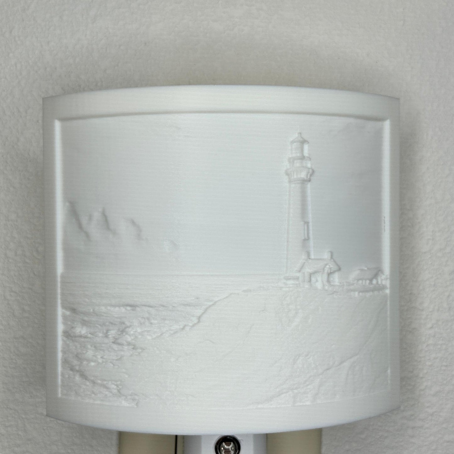 Lighthouse Night Light – Coastal Ocean Cliff Scene