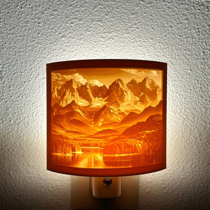 Peaceful Mountain Lake Night Light