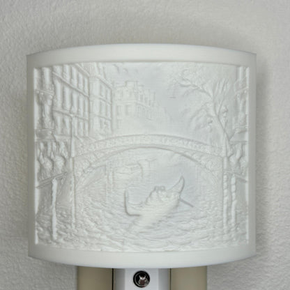 Venetian Gondola Scene Night Light – Romantic Canal Scene