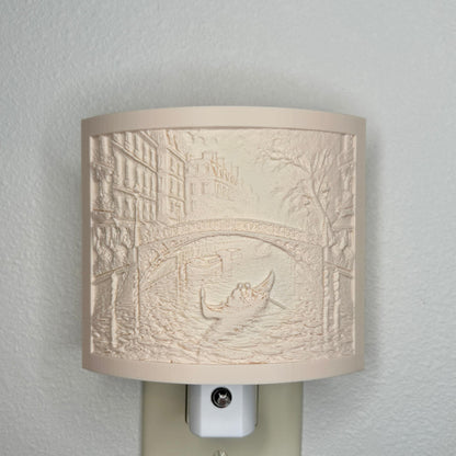 Venetian Gondola Scene Night Light – Romantic Canal Scene