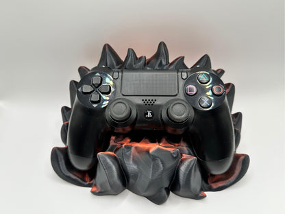Flame-Themed Xbox or PlayStation Controller Holder – Gamer Desk Accessory – Choose Console & Color – Gift for Gamers