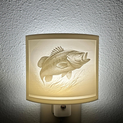 Bass Night Light - Cabin, Lake House, or Fisherman Gift