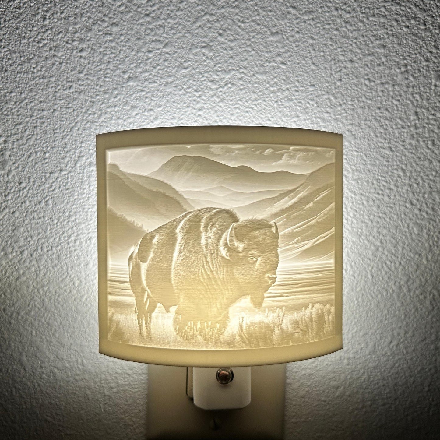 Bison Night Light – Cabin, Lodge, or Rustic Western Decor