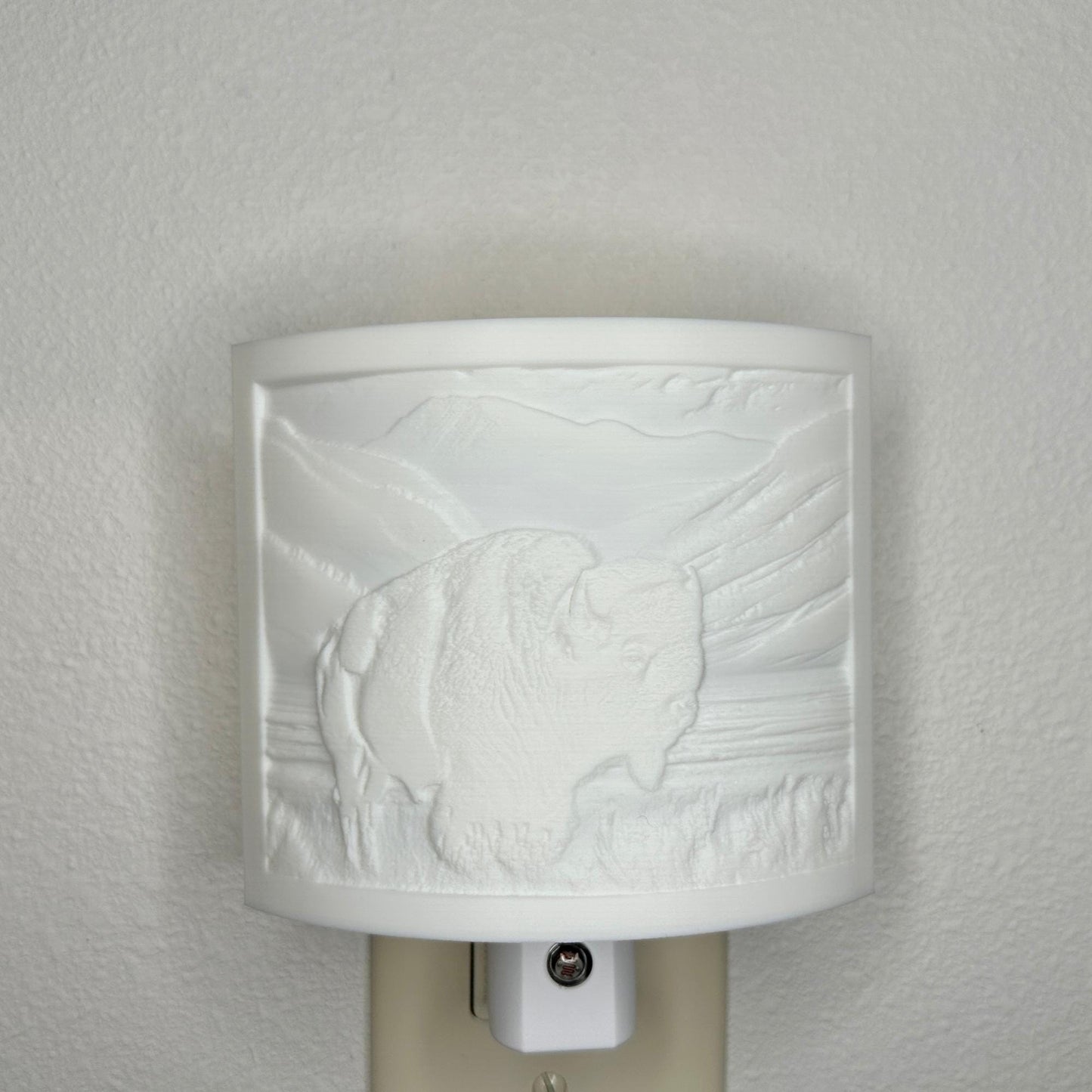 Bison Night Light – Cabin, Lodge, or Rustic Western Decor