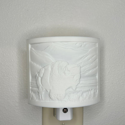 Bison Night Light – Cabin, Lodge, or Rustic Western Decor
