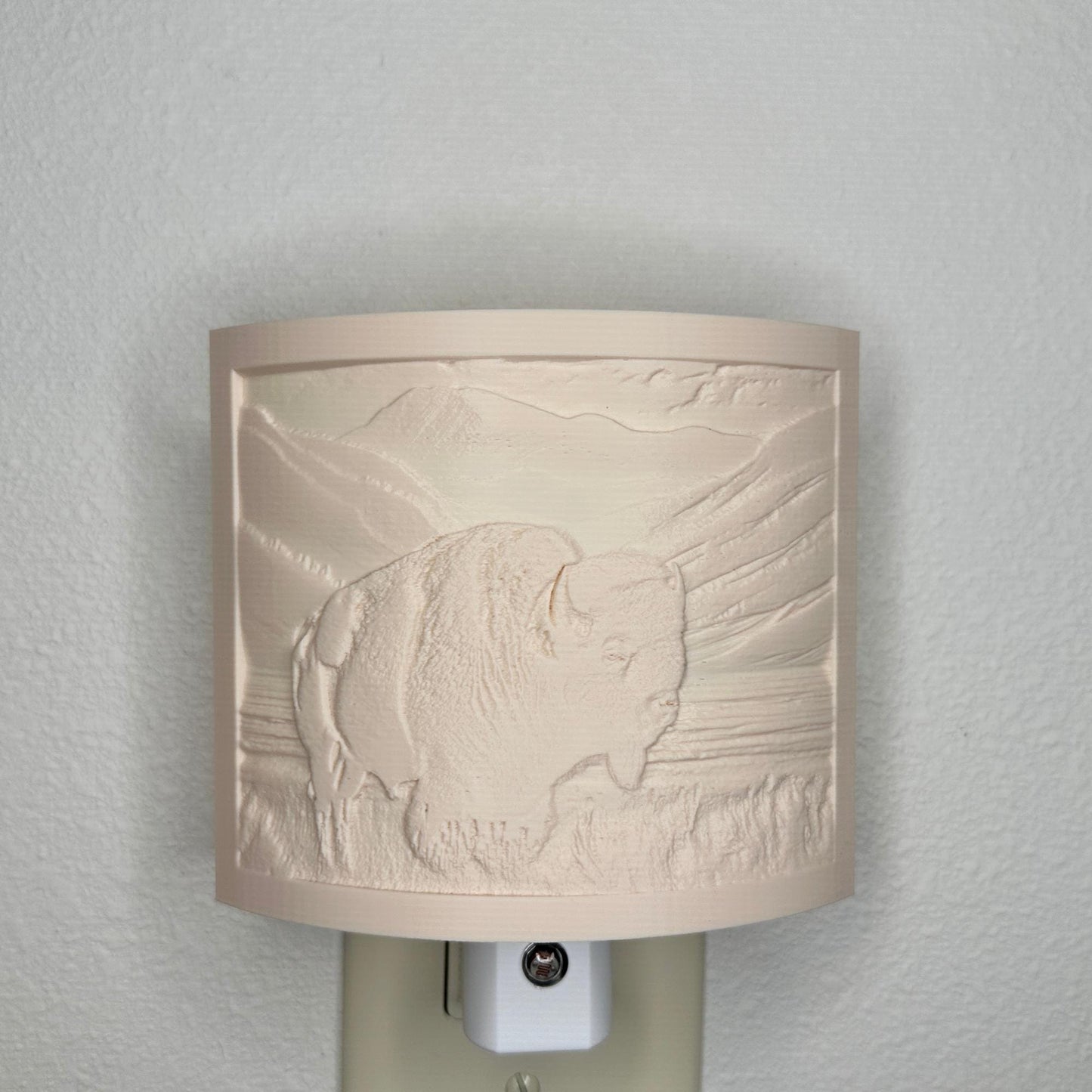 Bison Night Light – Cabin, Lodge, or Rustic Western Decor