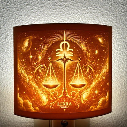 Libra Zodiac Night Light – Light with Scales Design for Astrology Lovers and Celestial Decor