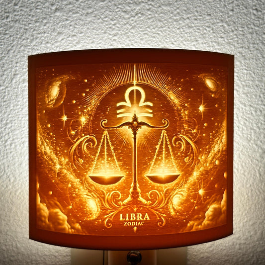 Libra Zodiac Night Light – Light with Scales Design for Astrology Lovers and Celestial Decor