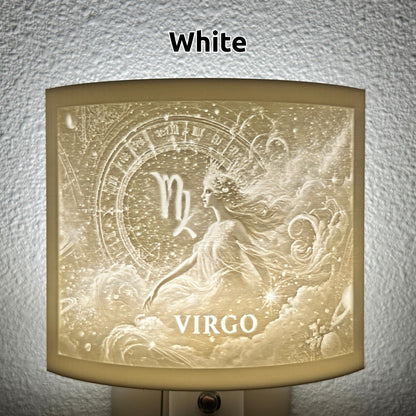 Virgo Zodiac Night Light – Light with Goddess Design for Astrology Lovers and Celestial Decor